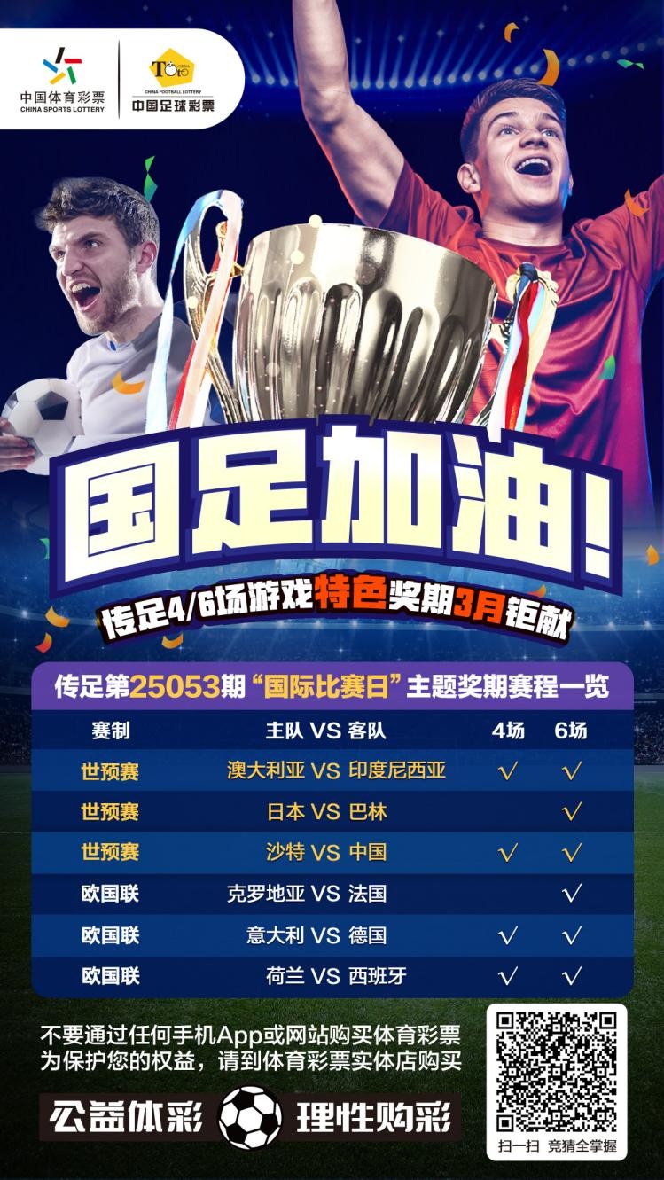  國足加油！傳足特色獎期第25053期聚焦國際比賽日
